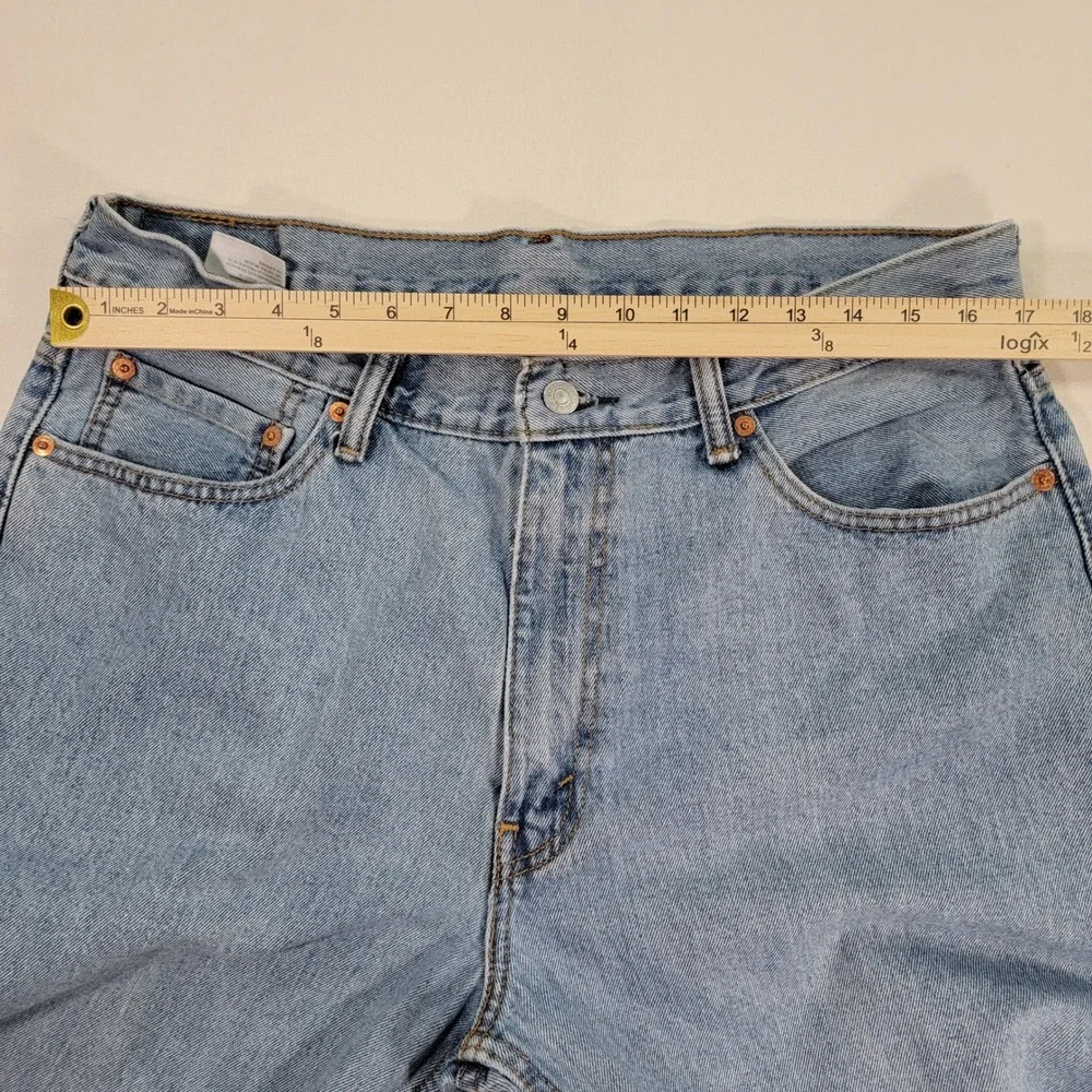 Levis 550 Relaxed Fit Tapered Leg Light Wash Blue Denim Jeans W36 L30 Mens